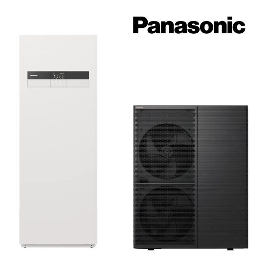 Gaiss-ūdens siltumsūknis PANASONIC Aquarea T-Cap WH-ADC0912K9E8AN / WH-UXZ09KE8, K paaudzes, 9kW, 400v, boileris 185L 